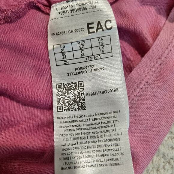 Guess Pink Tie-front Y2K Style Crop Top T-shirt with Beach Graphic Size XL - Picture 8 of 10